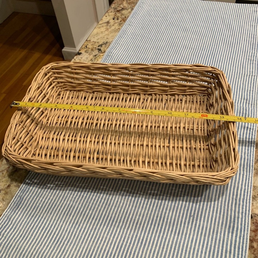 Stylist Rectangular Wicker Basket Tray - Picture 5 of 6